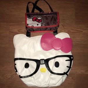 Hello kitty nerd bag and makeup/pencil bag bundle